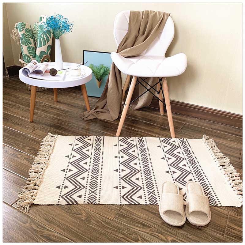 Soft Tassel Cotton Area Rug