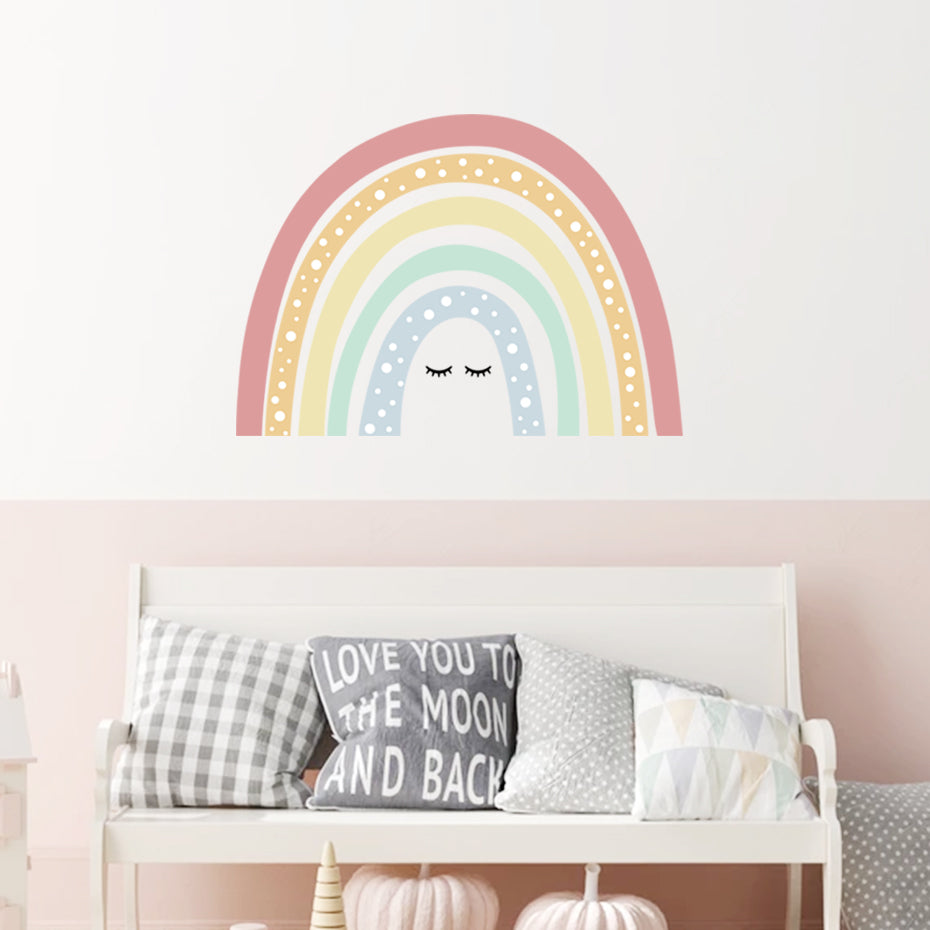 Boho Wall Decal Rainbow with Eye