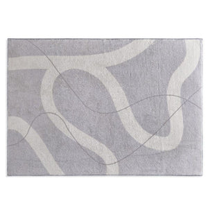 Nordic Fluffy Are Rug Stripe Path