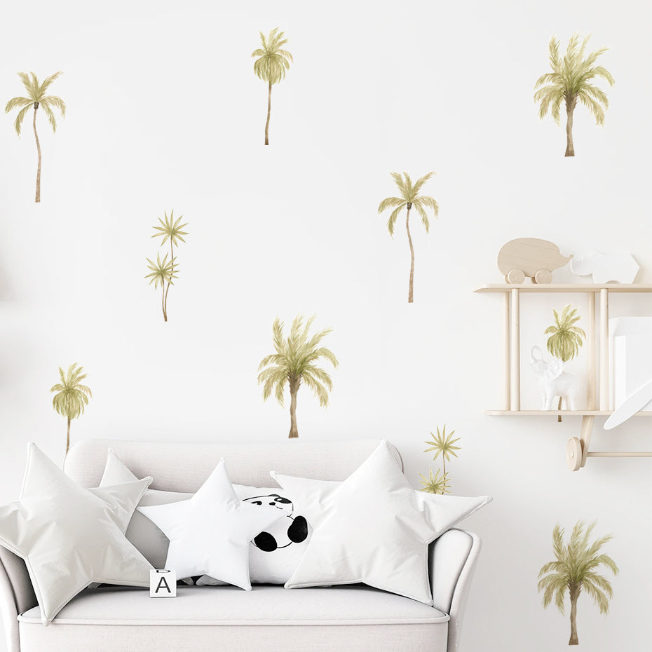 Boho Wall Decals Palm Coconut Tree