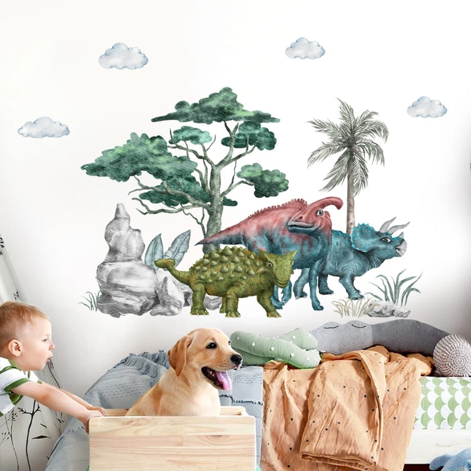 Cartoon Wall Decals Nice Dinosaurs