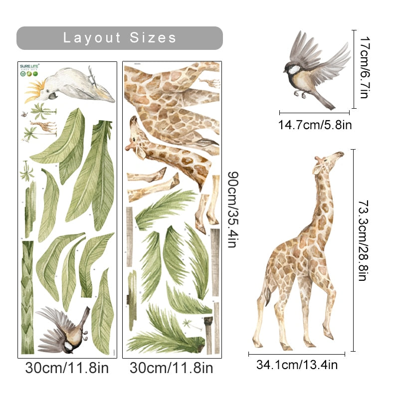 Animal Wall Decal Cute Animals