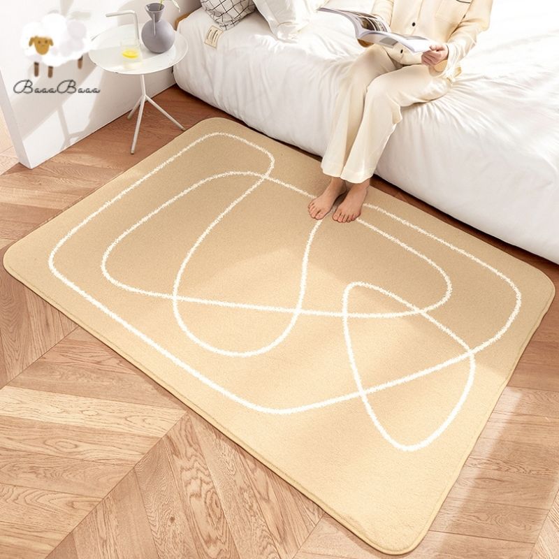 Soft Area Rug Abstract Lines