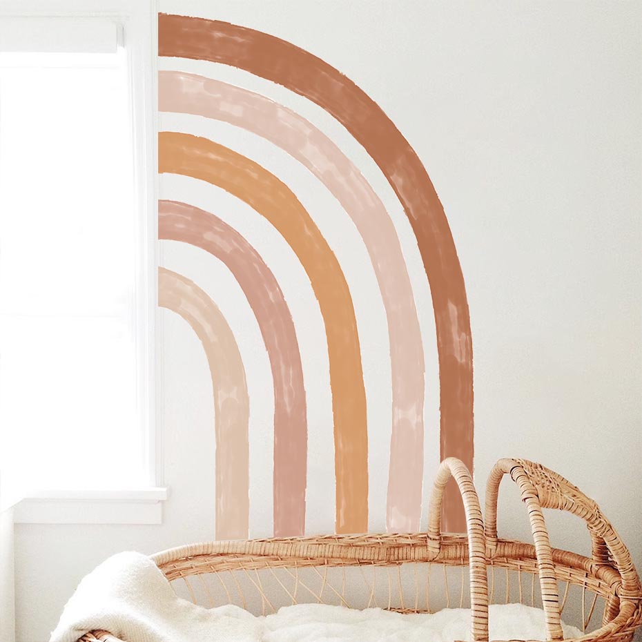 Bohemian Wall Decal Large Half Rainbow