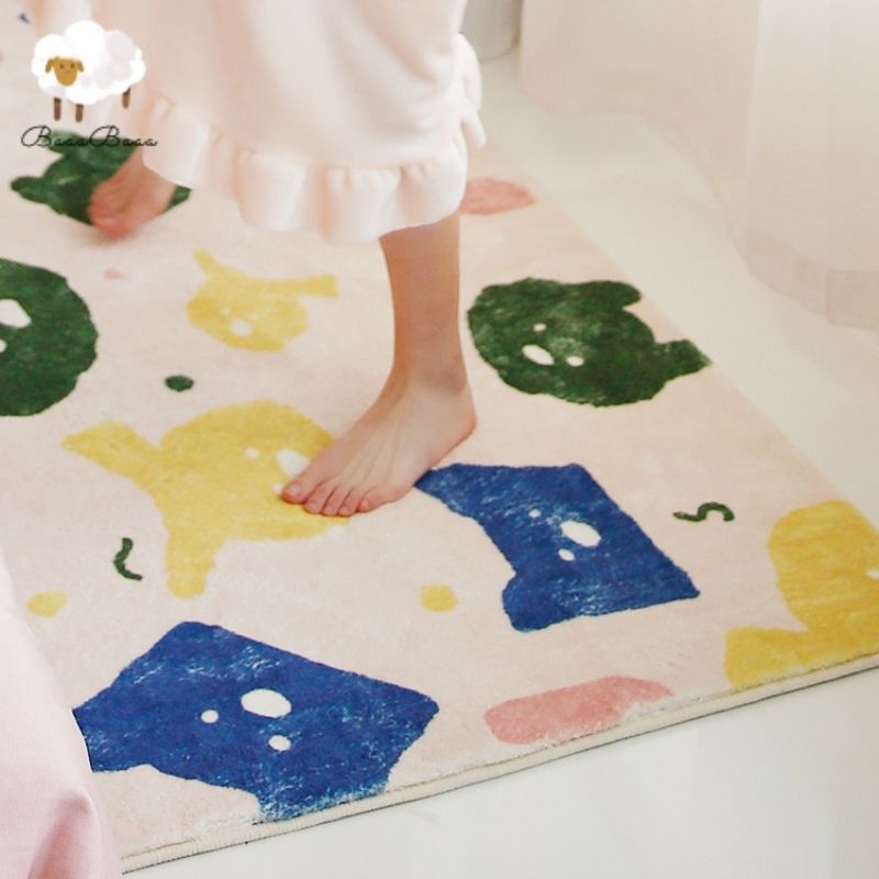 Nursery Area Rug Colorful Animals