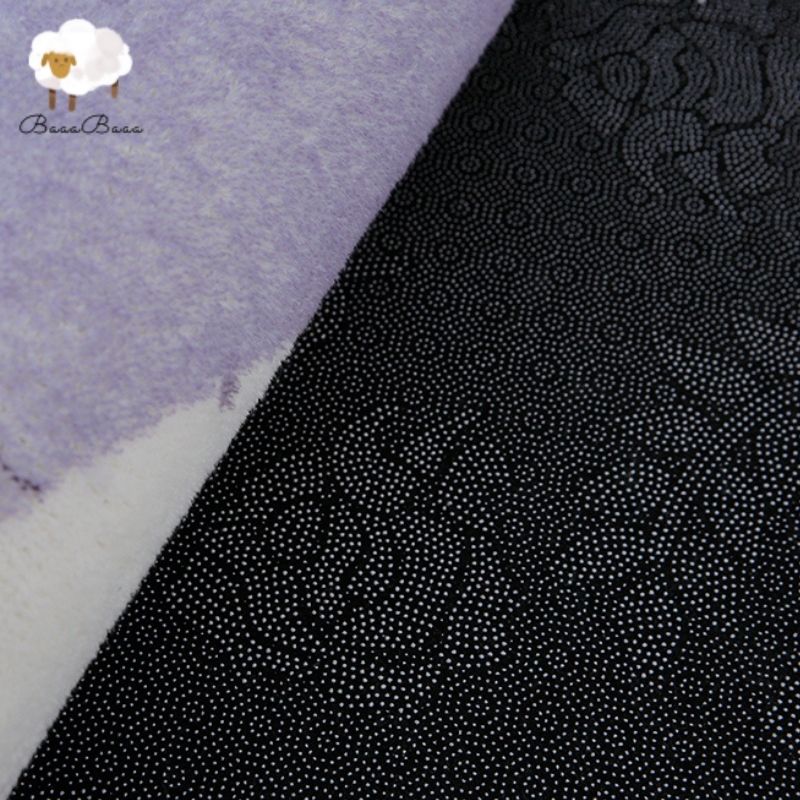 Nursery Area Round Rug Purple Art