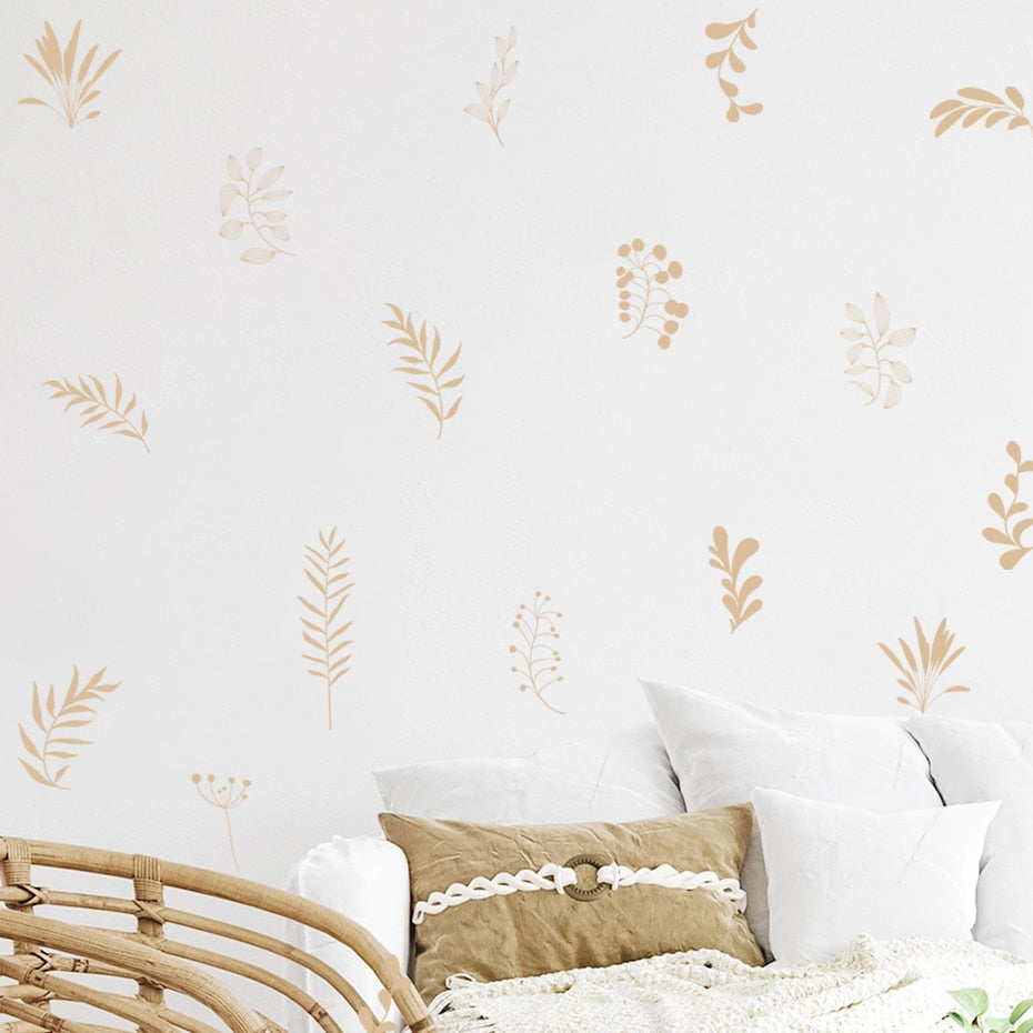 Boho Wall Decals Botanical Leaves