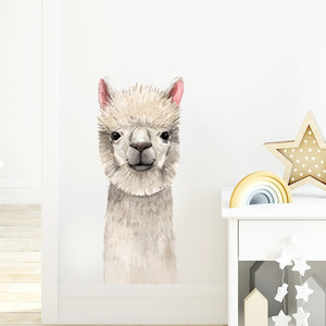 Nursery Wall Decal Cute Alpaca Giraffe