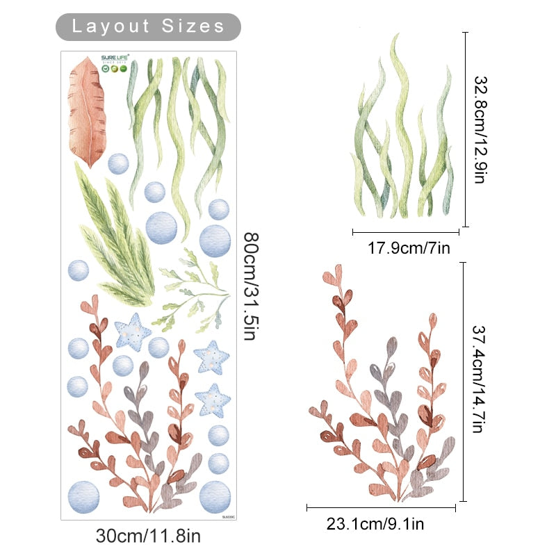 Cartoon Wall Decals Cute Ocean Animal