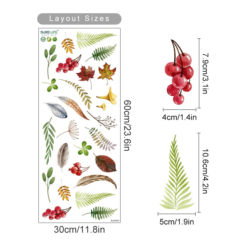 Cartoon Wall Decal Autumn Animals