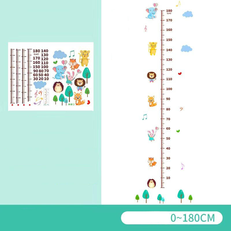 Height Chart Wall Decal Cartoon Style
