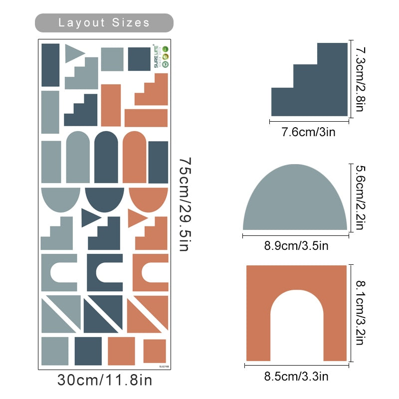 Boho Wall Decals Geometric Abstract