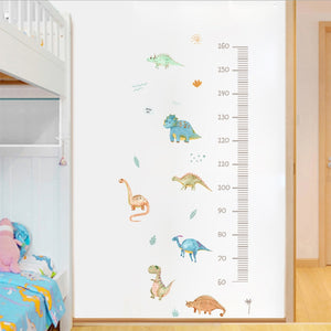 Cartoon Height Measurement Dinosaur Wall Decals
