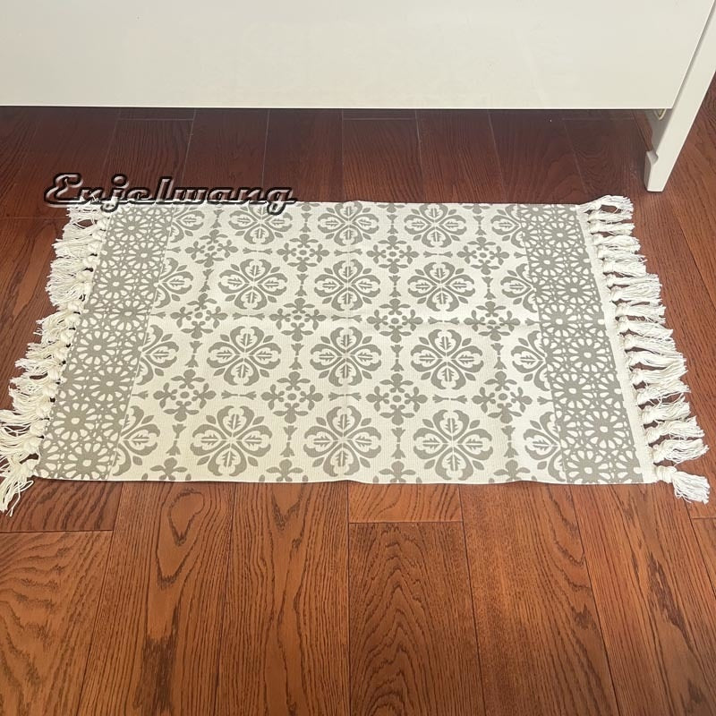 Soft Tassel Cotton Area Rug