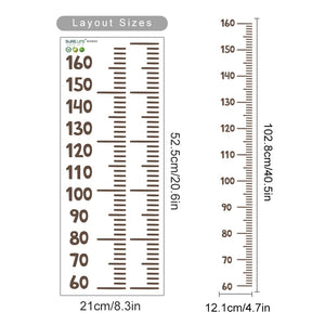 Boho Animals Height Chart Wall Decals