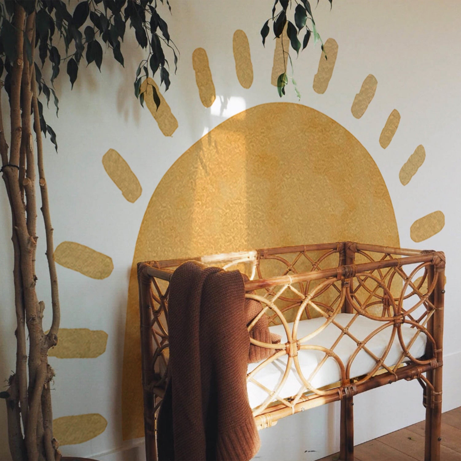 Boho Half Sun Fabric Wall Decal