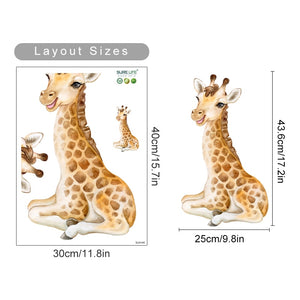 Nursery Wall Decals Plants Cute African Animals