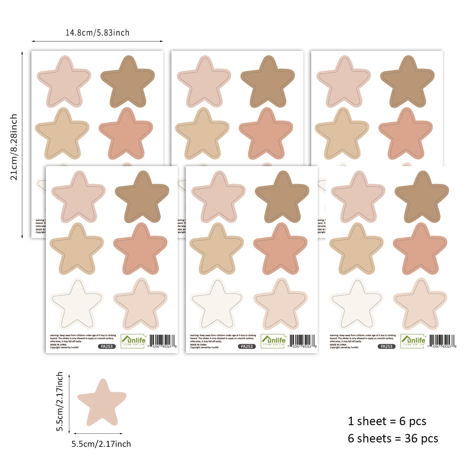 Pattern Wall Decals Boho Stars