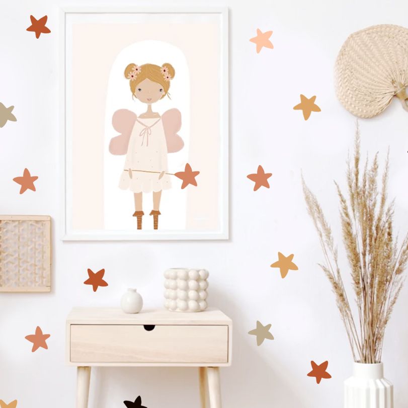 Cartoon Wall Decals Cute Stars Hearts