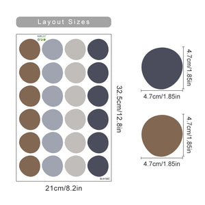 Cartoon Wall Decals Colorful Polka Dots