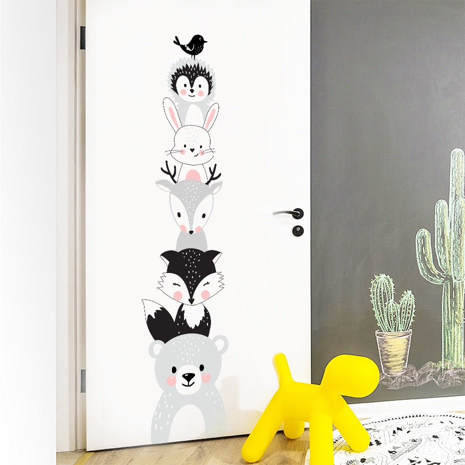 Cartoon Wall Decal Animal Friends