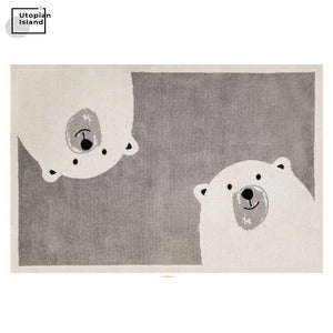 Cartoon Animals Square Area Rug