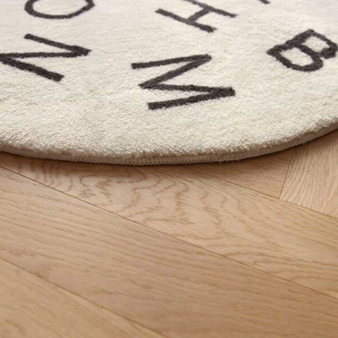Round Nursery Rug ABC Alphabet