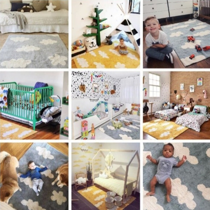 Nursery Soft Area Rug Clouds