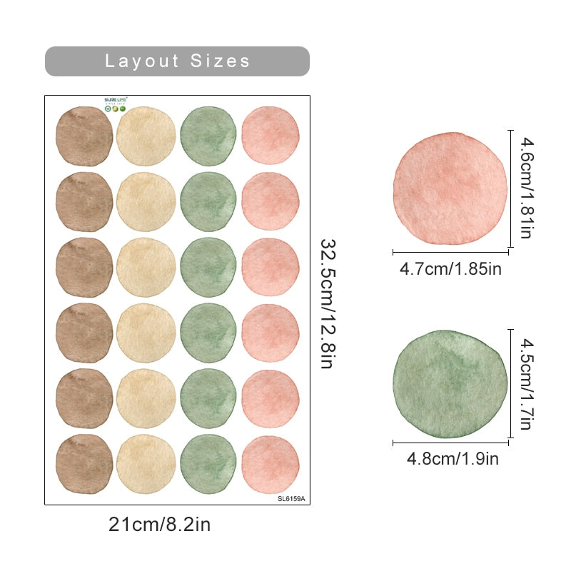 Nursery Polka Dots Colorful Wall Decals