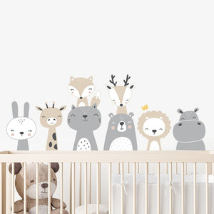 Cartoon Cute Animals Wall Decals