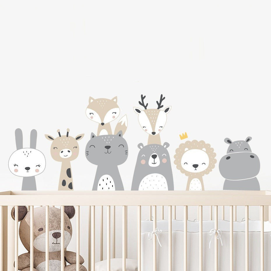 Cartoon Cute Animals Wall Decals