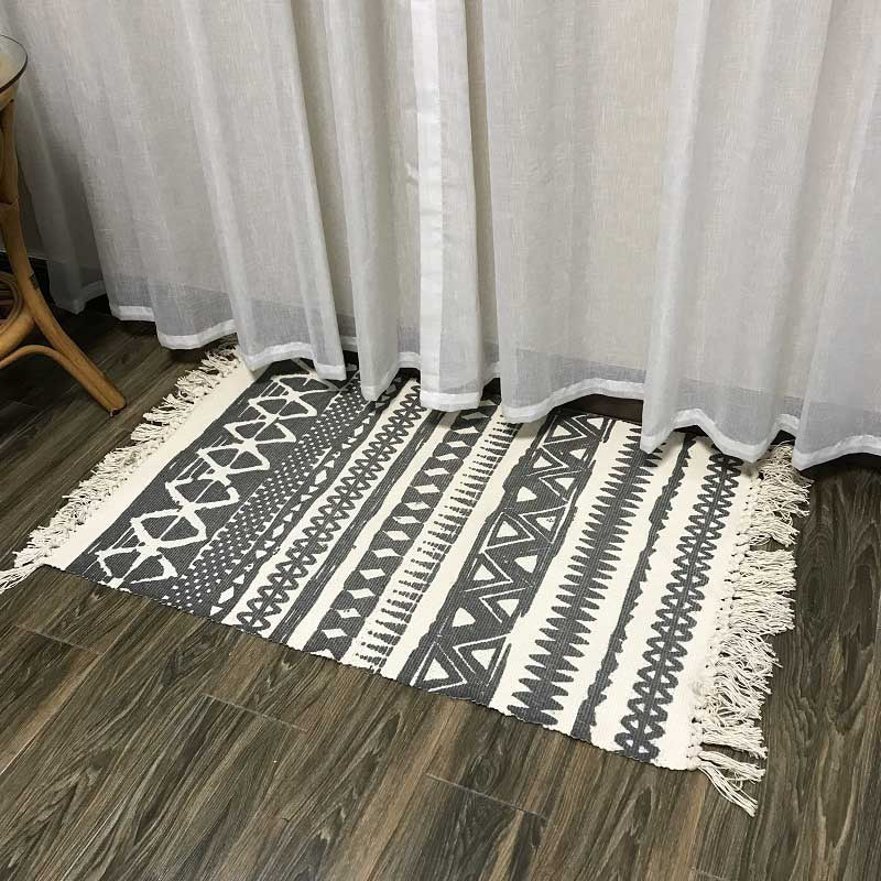 Soft Tassel Cotton Area Rug