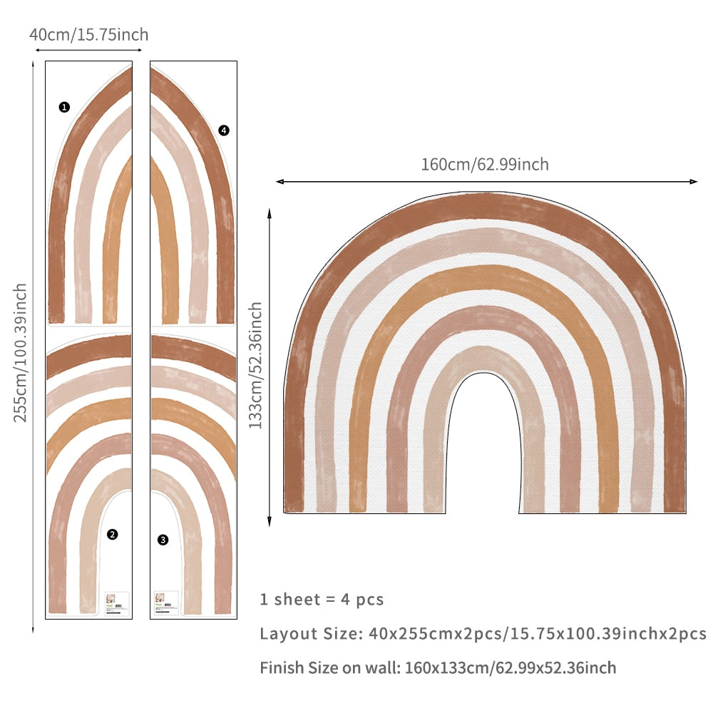 Boho Large Rainbow Wall Decal