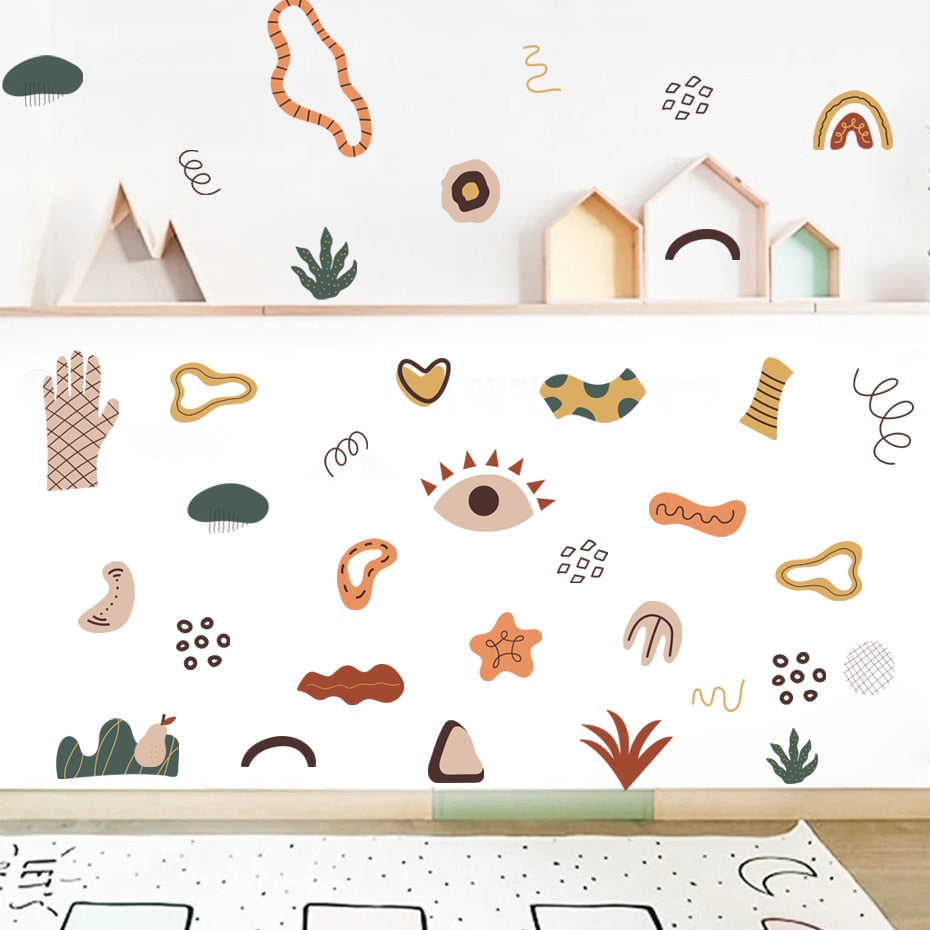 Nursery Wall Decals Abstract Geometric Shapes