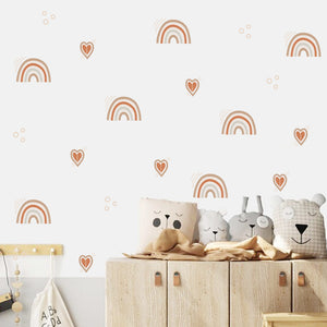 Nursery Wall Decals Heart Rainbow