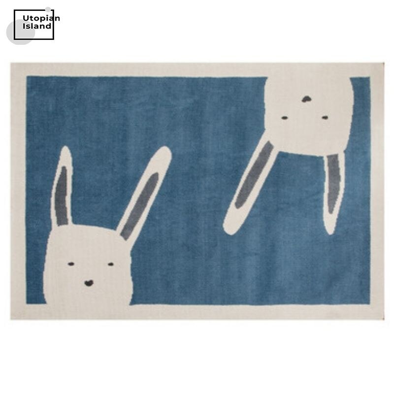 Cartoon Animals Square Area Rug