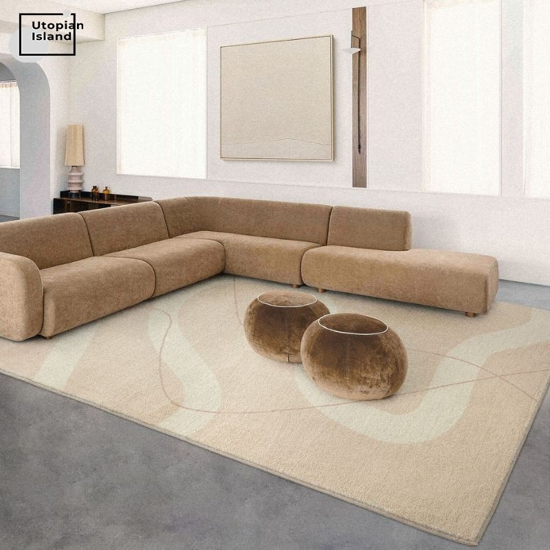 Nordic Fluffy Are Rug Stripe Path