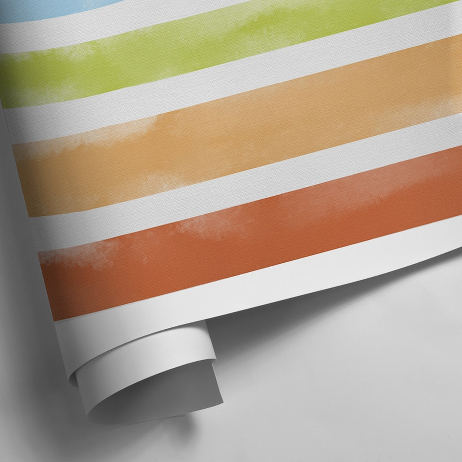 Boho Wall Decal Large Rainbow Watercolor