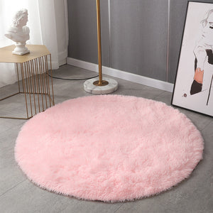 Fluffy Thick Area Round Rug