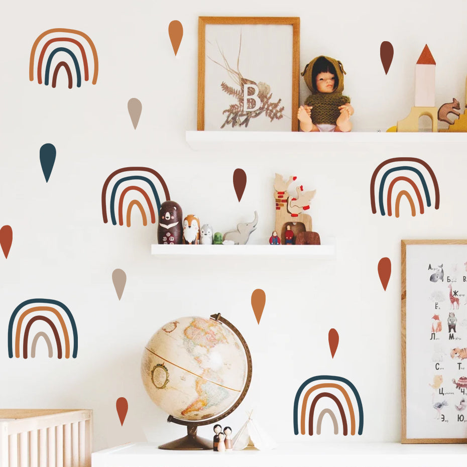 Cartoon Wall Decal Bohemian Rainbows