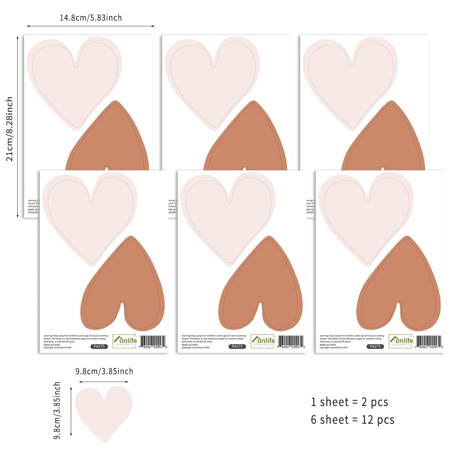 Boho Wall Decals Pink Hearts