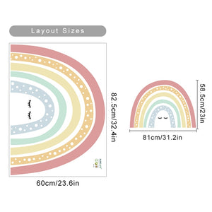 Boho Wall Decal Rainbow with Eye