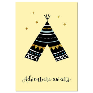 Fox Tribe Woodland Nursery Canvas Posters