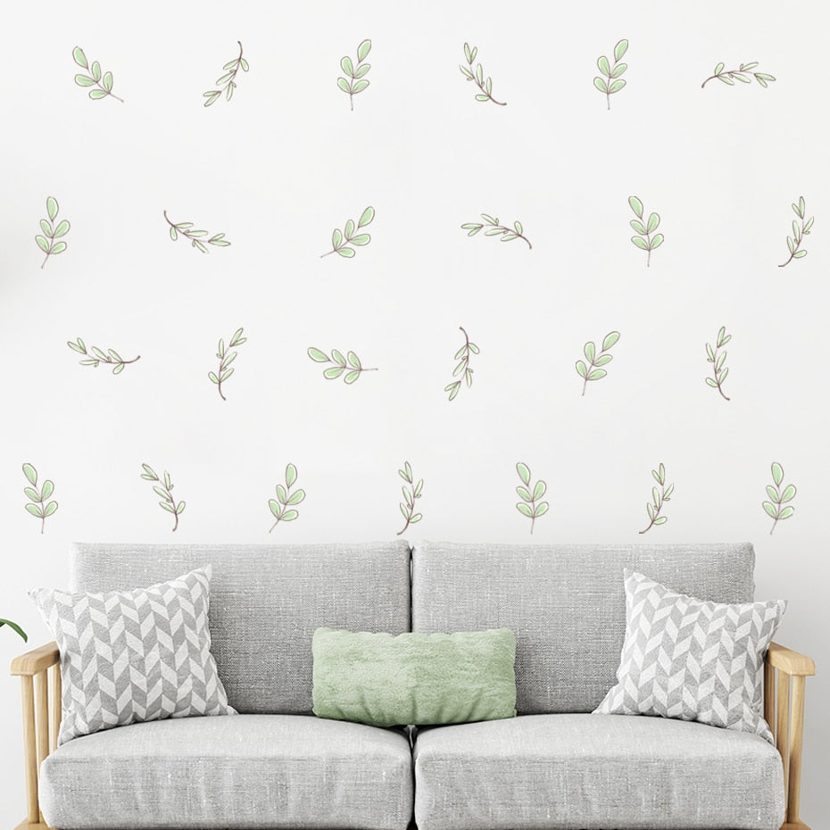 Garden Leaves Pattern Wall Decals