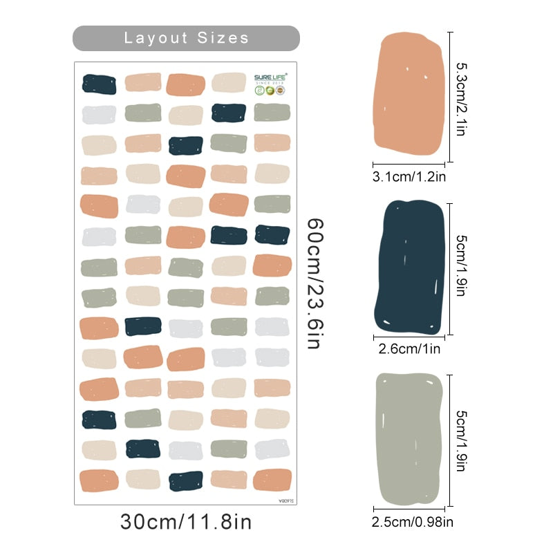 Abstract Irregular Squares Wall Decals