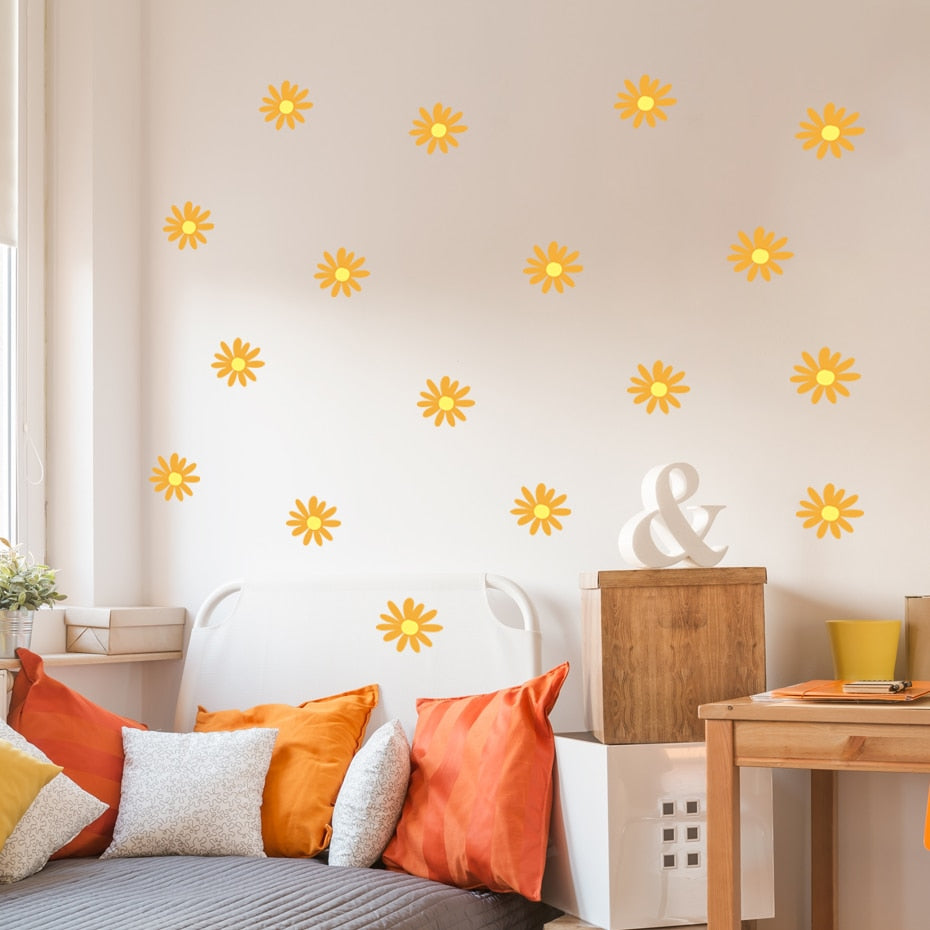 Cartoon Wall Decals Daisy Flower