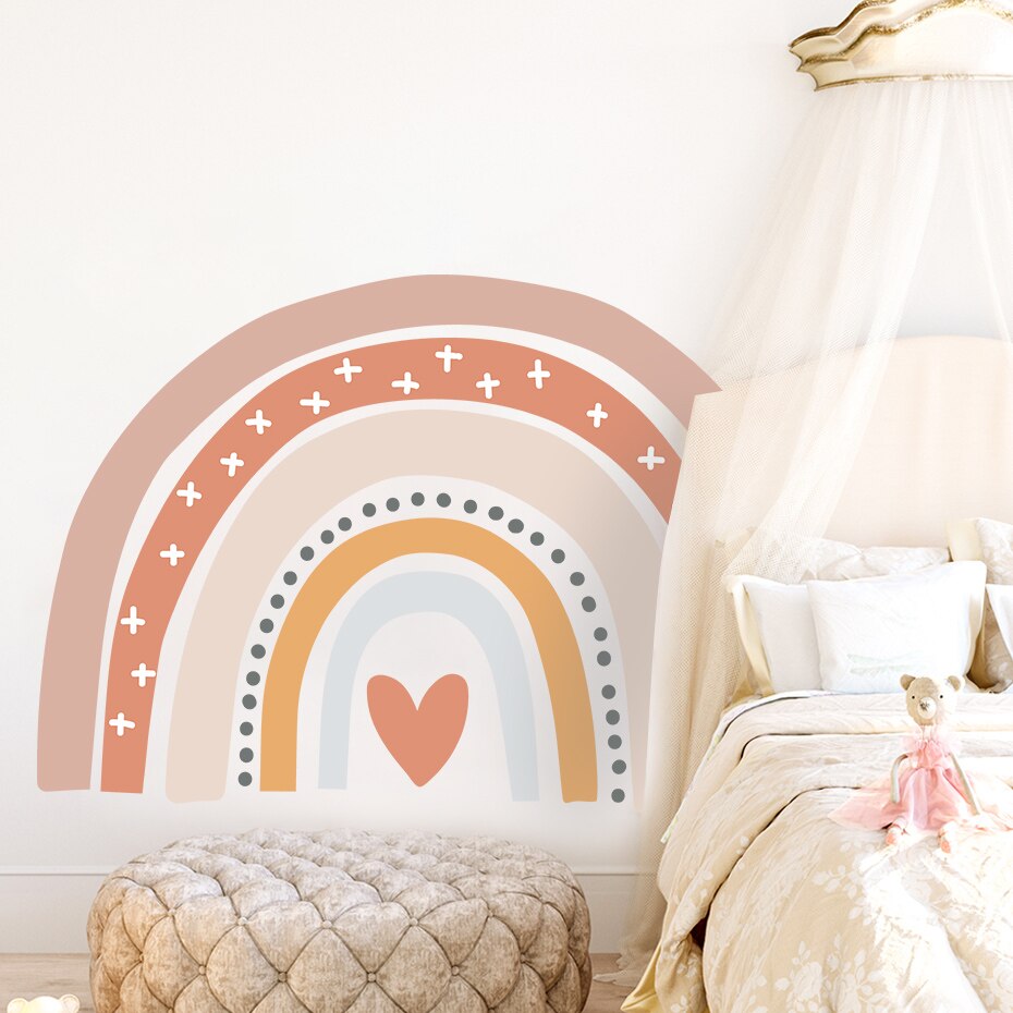 Boho Large Rainbow Colorful Wall Decal