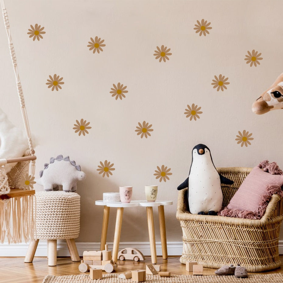 Cartoon Wall Decals Daisy Flower