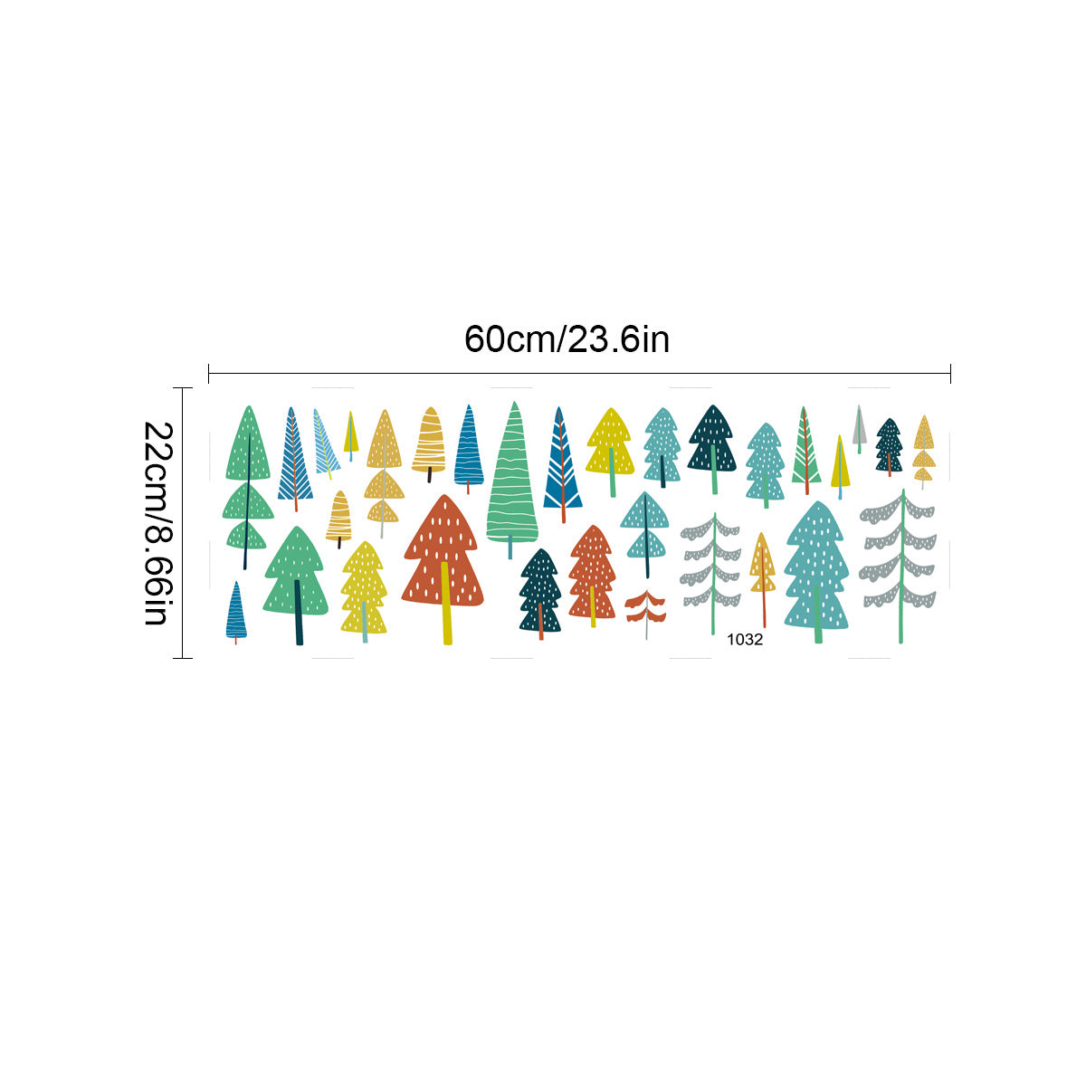 Pattern Wall Decals Colorful Forest