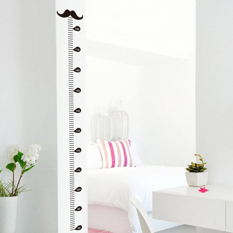 Cartoon Wall Decals Beard Height Meter